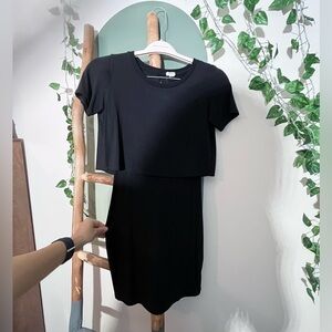 Garage Black T Shirt dress with open back small